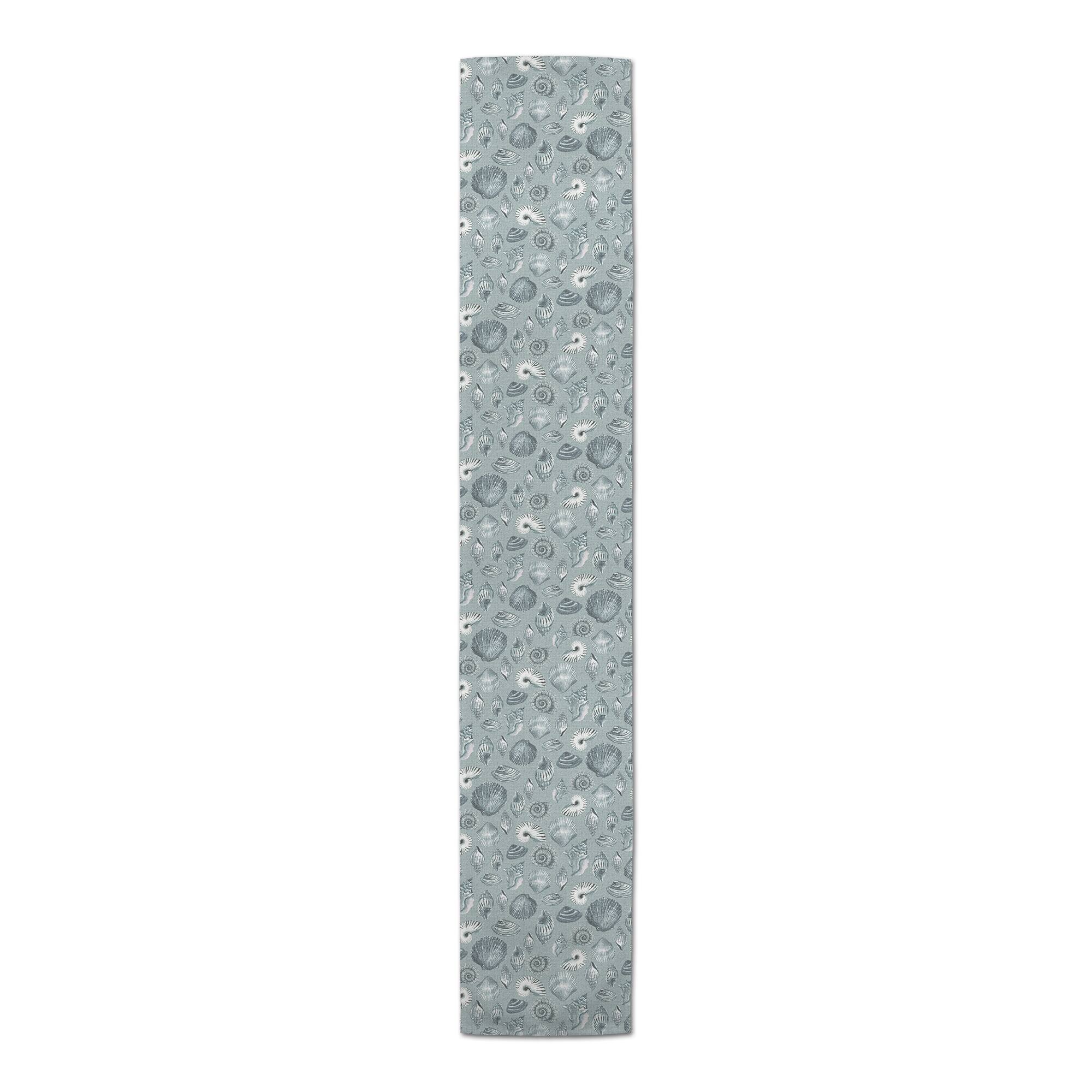 Blue Multi Shell Cotton Twill Runner